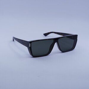 Saint Laurent SL 757 002 Sunglasses Havana Square Frame, Grey Lenses